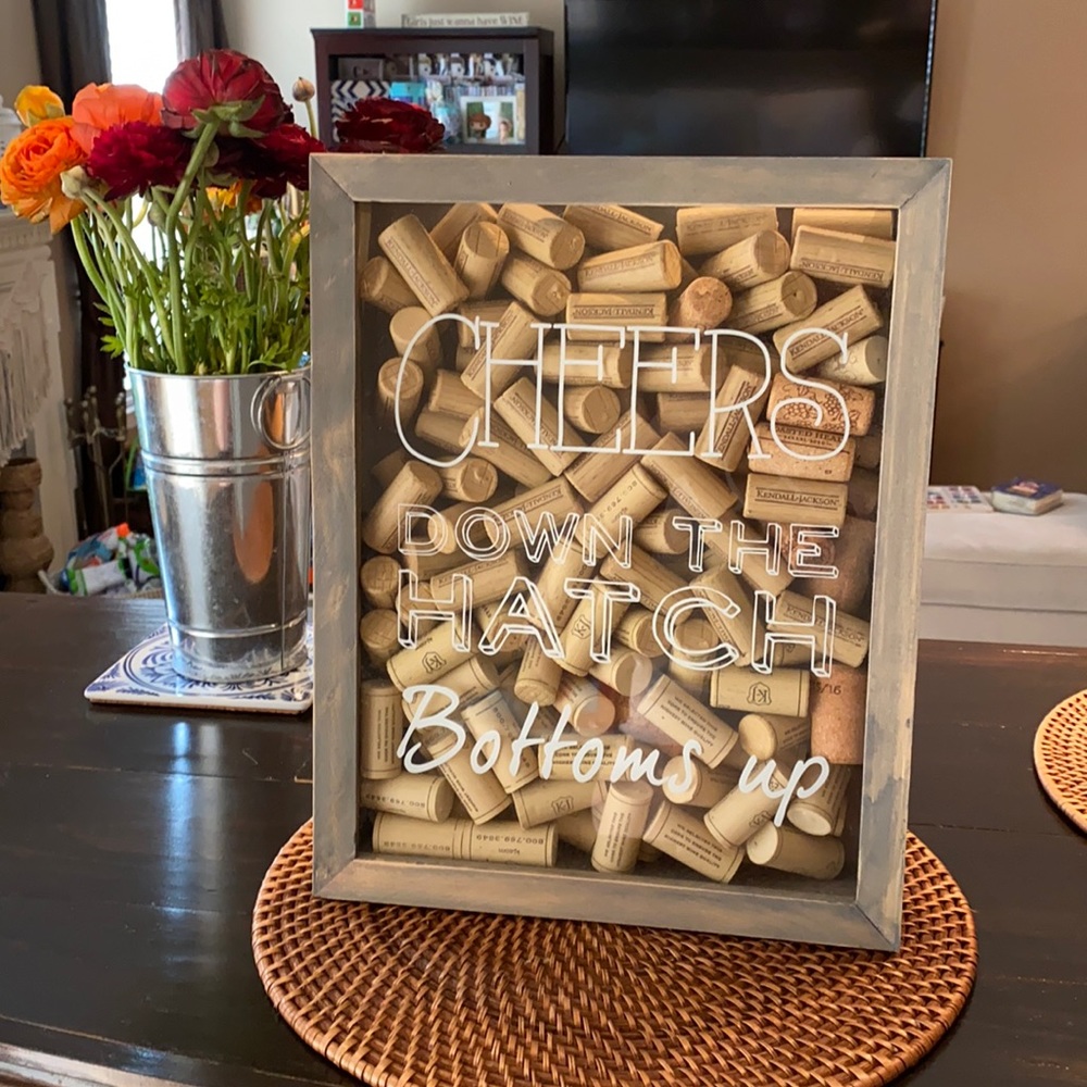 Wine cork holder display